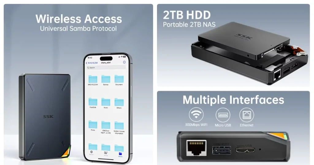 Smart Wi-Fi SSD Hard Drive